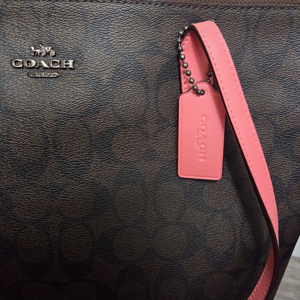 EUC Coach Brown and Pink Tote Bag - Picture 4 of 13